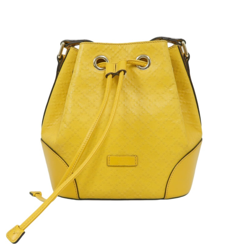 GUCCI Bright Diamante Drawstring Shoulder Bag, Yellow, Yellow PVC Drawstring Bucket Shoulder Bag