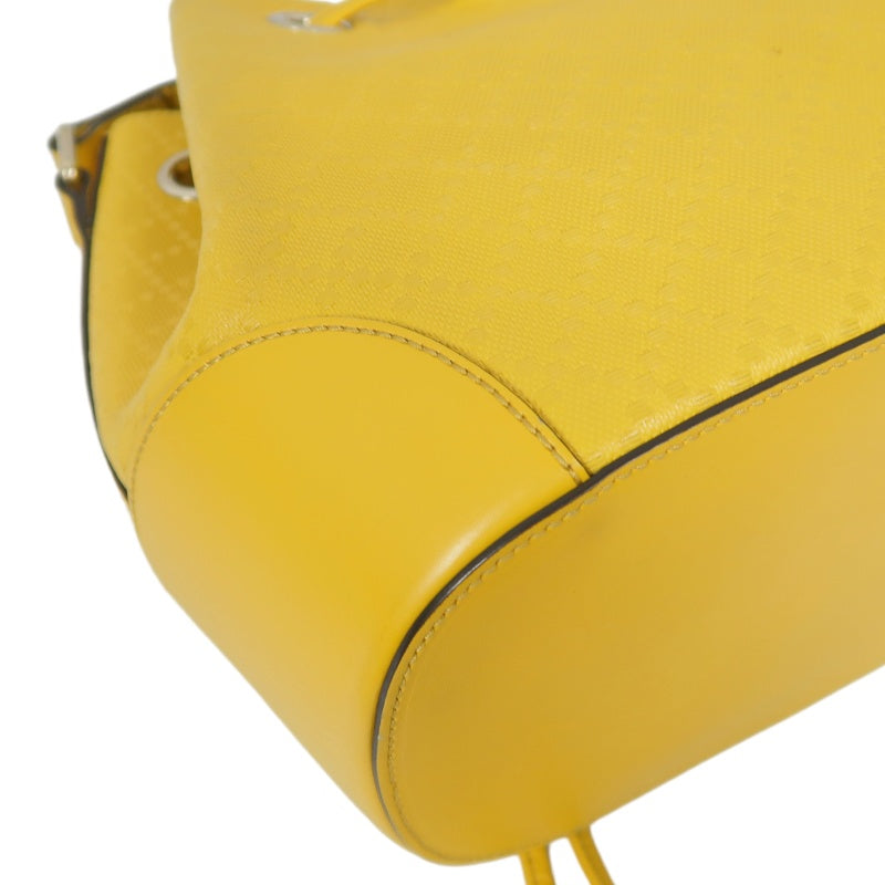 GUCCI Bright Diamante Drawstring Shoulder Bag, Yellow, Yellow PVC Drawstring Bucket Shoulder Bag