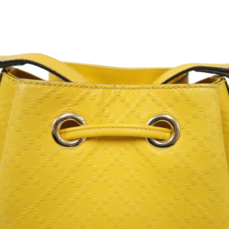 GUCCI Bright Diamante Drawstring Shoulder Bag, Yellow, Yellow PVC Drawstring Bucket Shoulder Bag