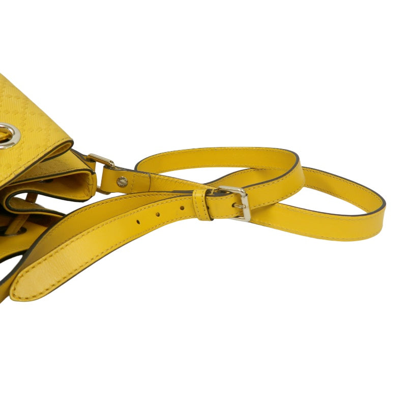 GUCCI Bright Diamante Drawstring Shoulder Bag, Yellow, Yellow PVC Drawstring Bucket Shoulder Bag