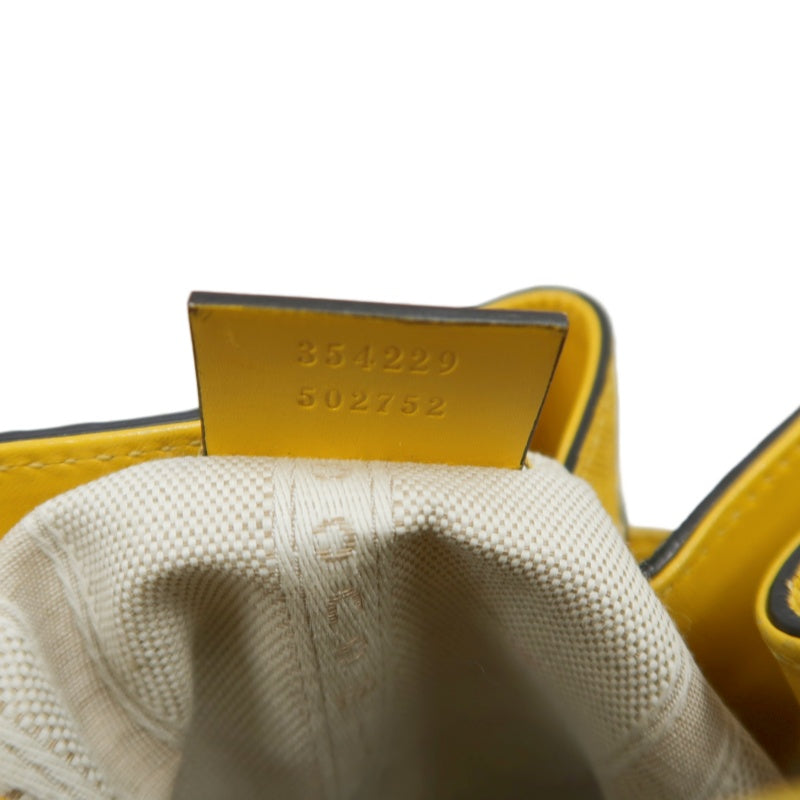 GUCCI Bright Diamante Drawstring Shoulder Bag, Yellow, Yellow PVC Drawstring Bucket Shoulder Bag