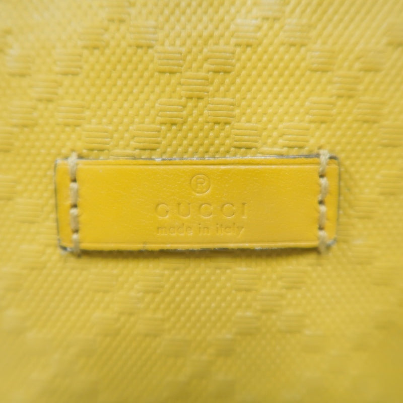 GUCCI Bright Diamante Drawstring Shoulder Bag, Yellow, Yellow PVC Drawstring Bucket Shoulder Bag