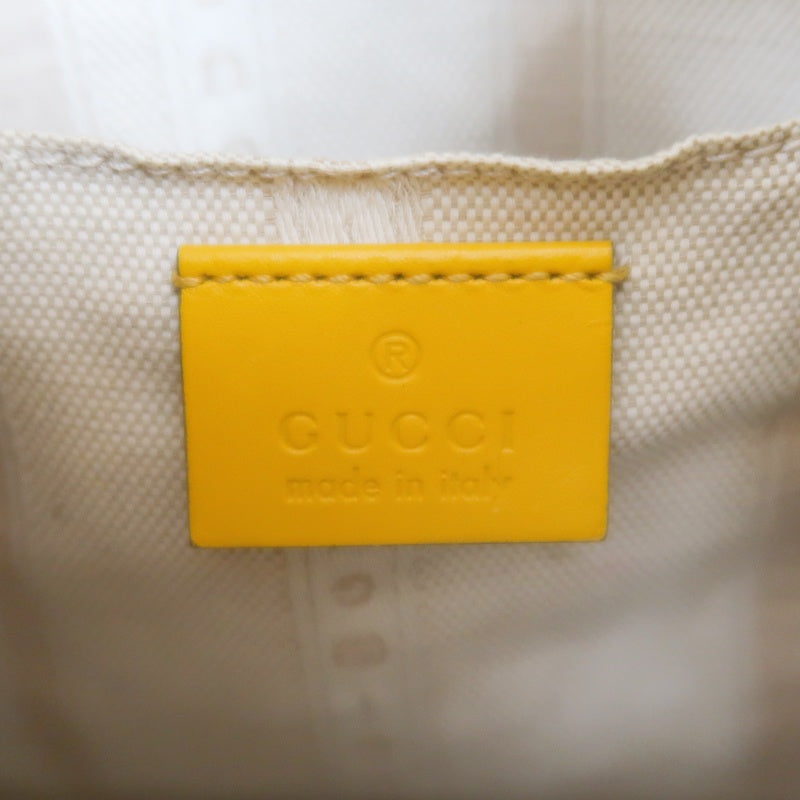 GUCCI Bright Diamante Drawstring Shoulder Bag, Yellow, Yellow PVC Drawstring Bucket Shoulder Bag