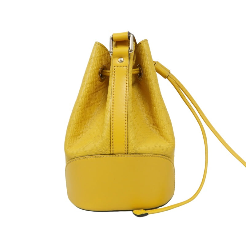 GUCCI Bright Diamante Drawstring Shoulder Bag, Yellow, Yellow PVC Drawstring Bucket Shoulder Bag