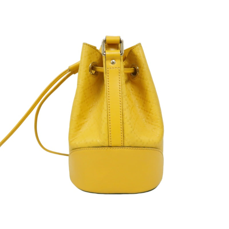 GUCCI Bright Diamante Drawstring Shoulder Bag, Yellow, Yellow PVC Drawstring Bucket Shoulder Bag