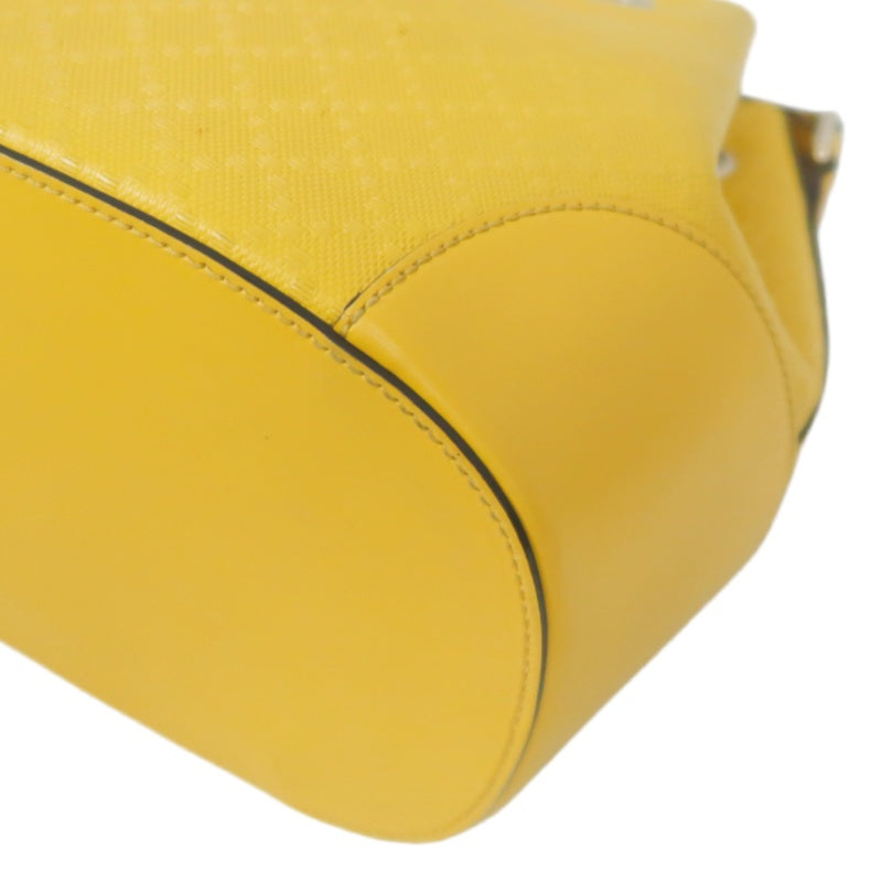 GUCCI Bright Diamante Drawstring Shoulder Bag, Yellow, Yellow PVC Drawstring Bucket Shoulder Bag