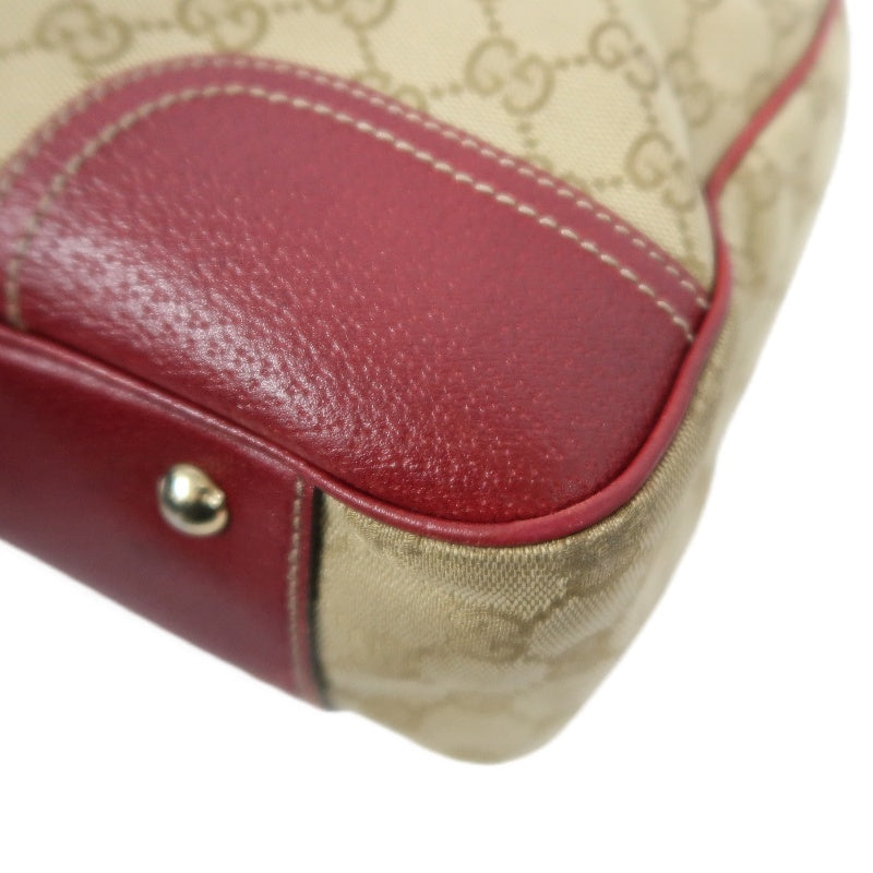 Gucci GG Canvas Sherry Line Tote Bag Beige Red GG Canvas