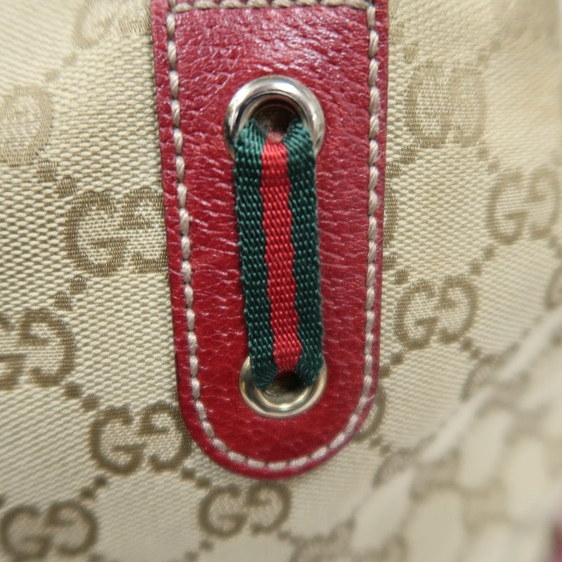 Gucci GG Canvas Sherry Line Tote Bag Beige Red GG Canvas