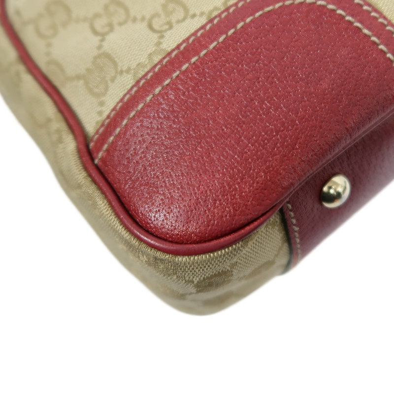 Gucci GG Canvas Sherry Line Tote Bag Beige Red GG Canvas