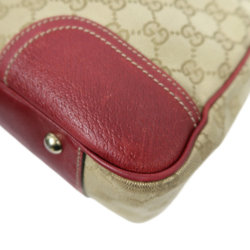 Gucci GG Canvas Sherry Line Tote Bag Beige Red GG Canvas