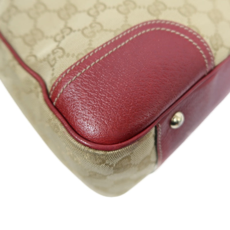 Gucci GG Canvas Sherry Line Tote Bag Beige Red GG Canvas