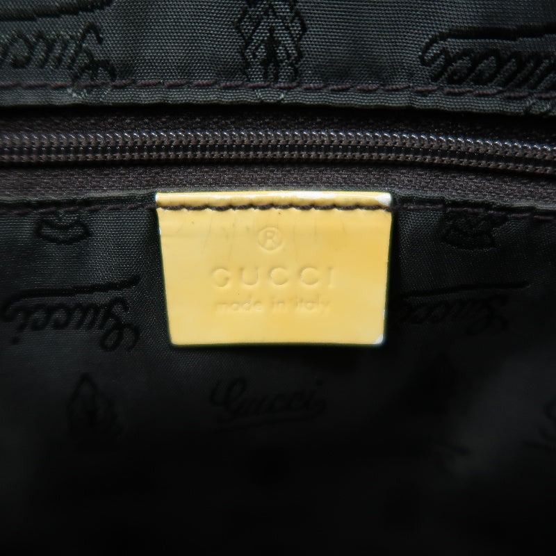 Gucci GG Canvas Sherry Line Tote Bag Beige / Yellow / With Logo Charm / GG Canvas