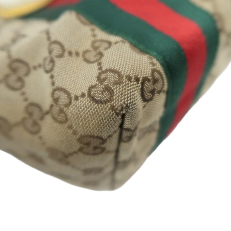 Gucci GG Canvas Sherry Line Tote Bag Beige / Yellow / With Logo Charm / GG Canvas