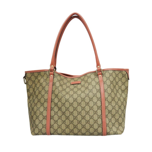 Gucci GG Canvas Sherry Line Tote Bag Beige / Pink / GG PVC Canvas