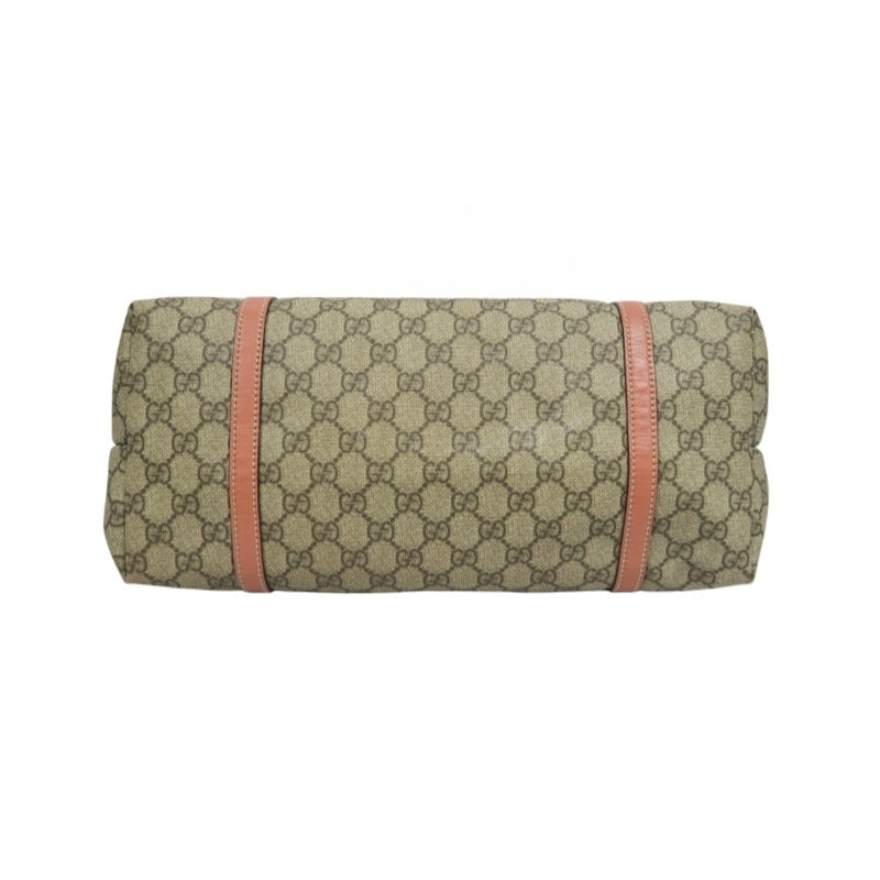 Gucci GG Canvas Sherry Line Tote Bag Beige / Pink / GG PVC Canvas