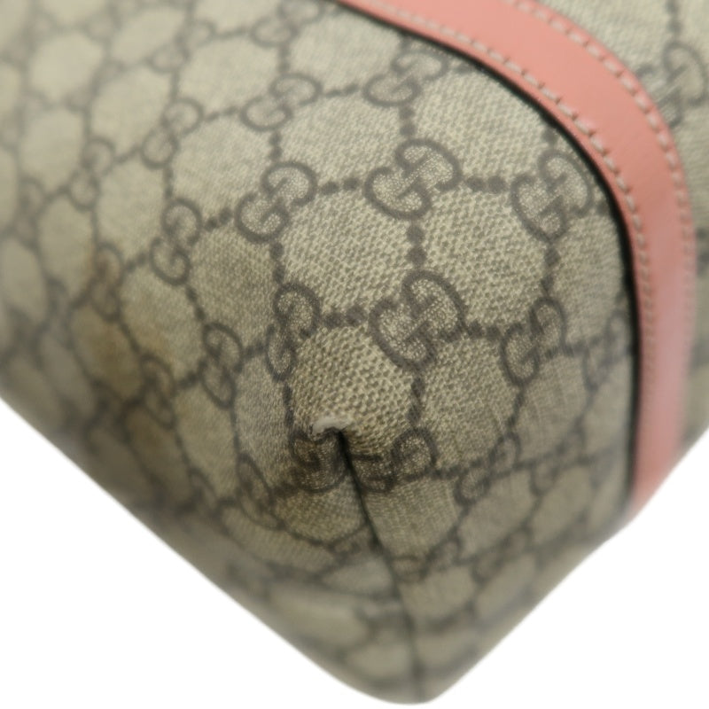 Gucci GG Canvas Sherry Line Tote Bag Beige / Pink / GG PVC Canvas