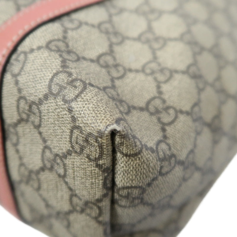 Gucci GG Canvas Sherry Line Tote Bag Beige / Pink / GG PVC Canvas