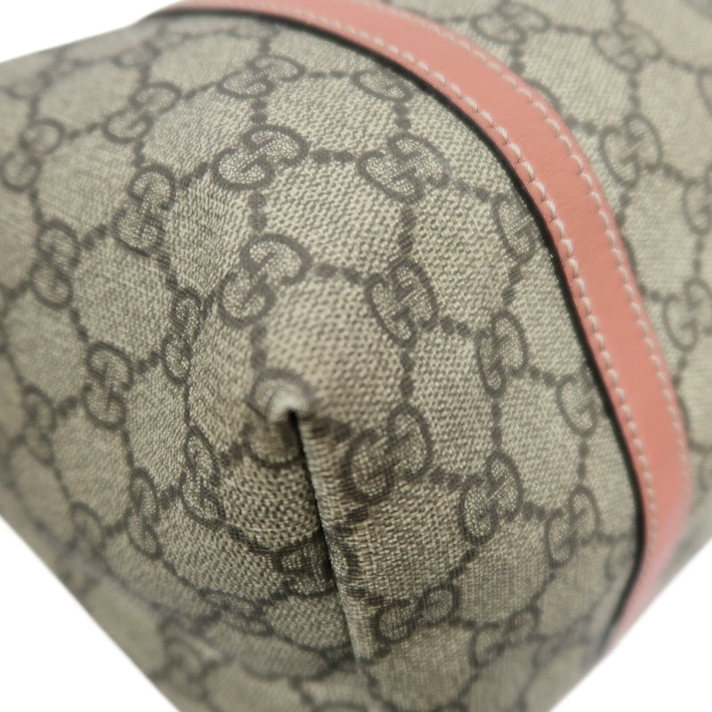 Gucci GG Canvas Sherry Line Tote Bag Beige / Pink / GG PVC Canvas