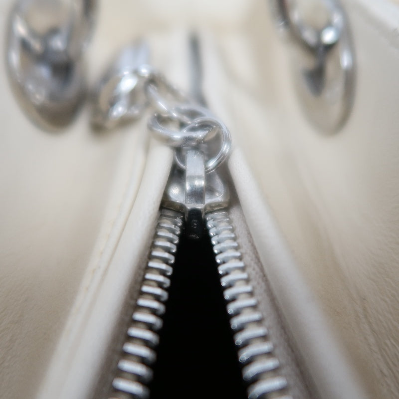 DIOR Cannage Lady Dior Handbag, Lambskin, White, Silver-Tone Hardware, White PVC, 5-Pocket Lady Dior Top Handle Bag