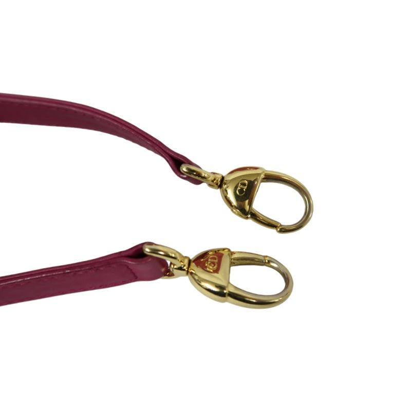 DIOR Lady Dior Punching Handbag, Leather, Magenta Pink, Gold Hardware
