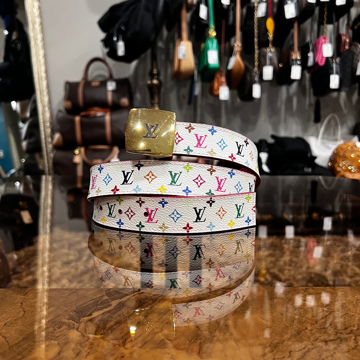 LOUIS VUITTON   Monogram Belt M9682