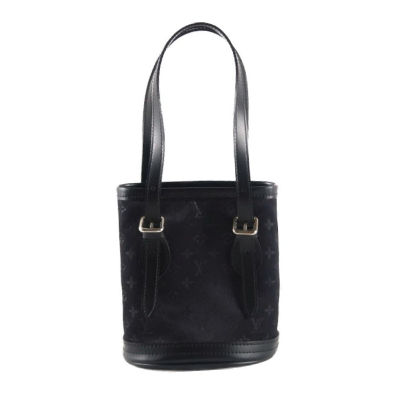 Louis Vuitton Black Pouch & Little Bucket,  Canvas Denim, with Dust Bag (Monogram Pattern)