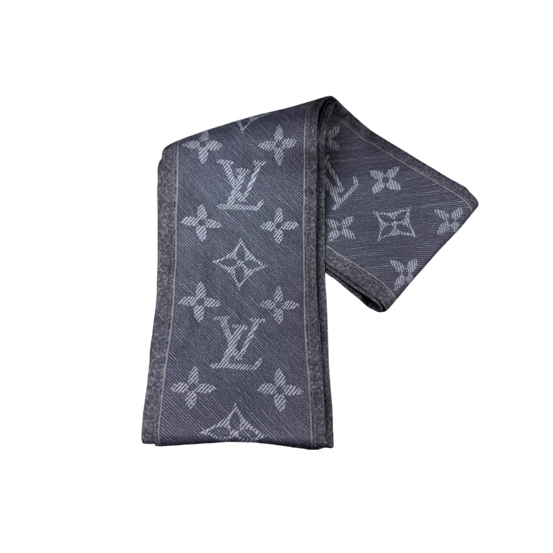 LOUIS VUITTON Scarf Black with box