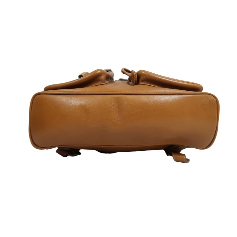 GUCCI Bamboo Backpack, Sheep Leather, Brown, Gold Hardware