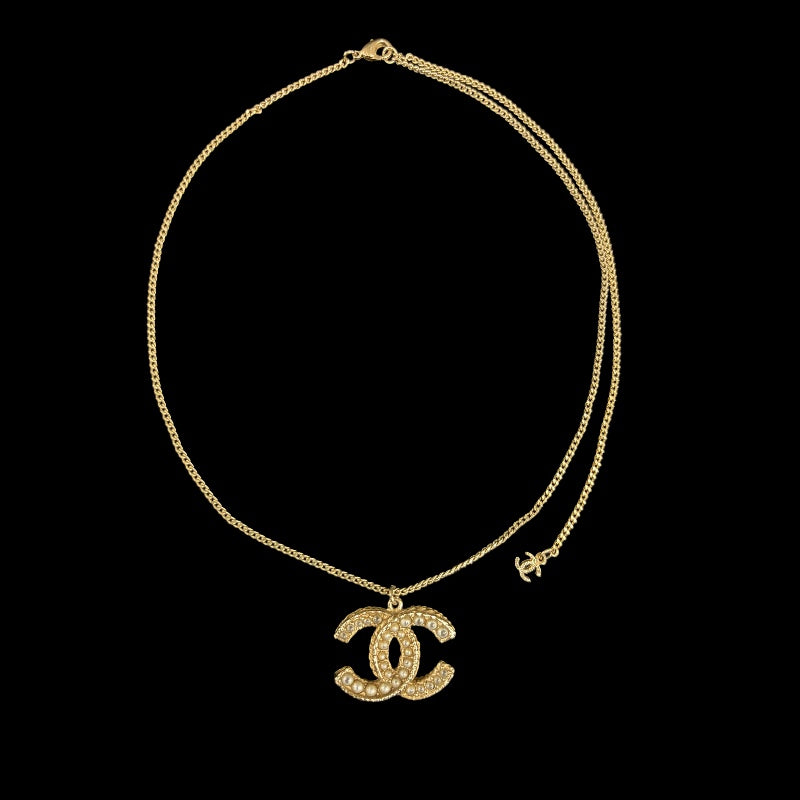 CHANEL Gold Alloy Faux Pearl & Star Single-sided Tassel Earring With Gold Hardware