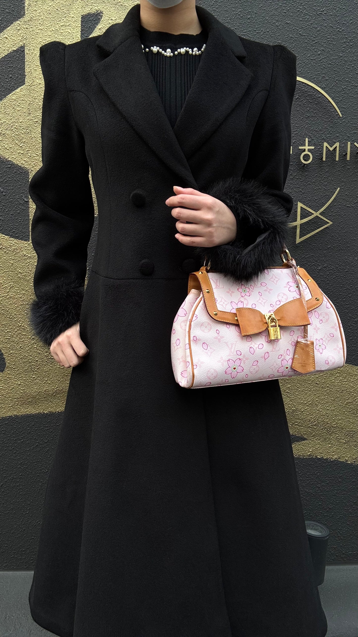 LOUIS VUITTON Monogram Cherry Blossom Sac Retro PM Handbag