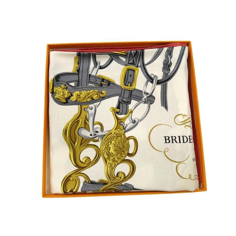 HERMES Carre 90 Silk Scarf Red With Box