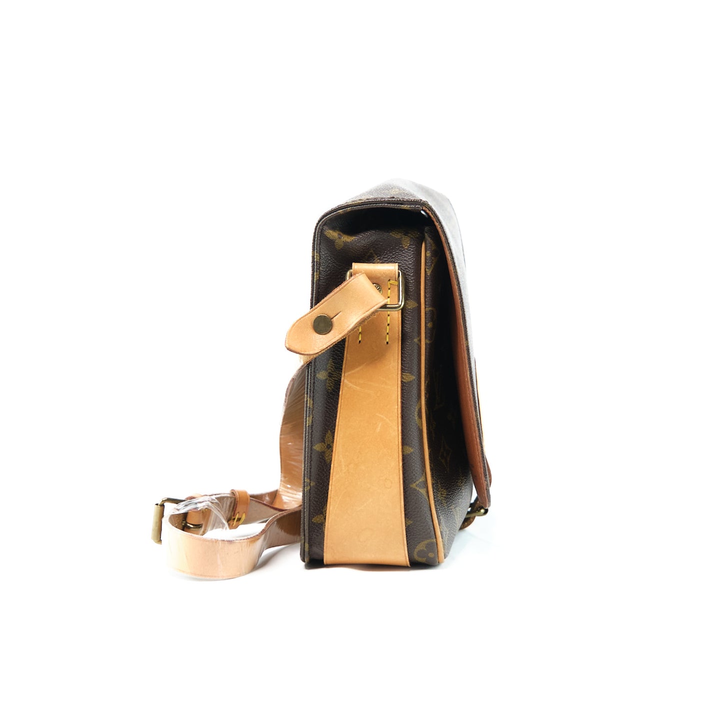 LOUIS VUITTON Cartesiere Monogram Shoulder Bag, Brown. LV Monogram Canvas Saddle Bag, Crossbody Bag. Comes with dust bag.