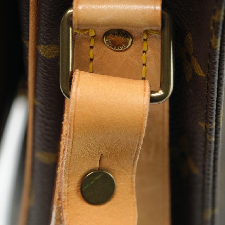 LOUIS VUITTON Cartesiere Monogram Shoulder Bag, Brown. LV Monogram Canvas Saddle Bag, Crossbody Bag. Comes with dust bag.