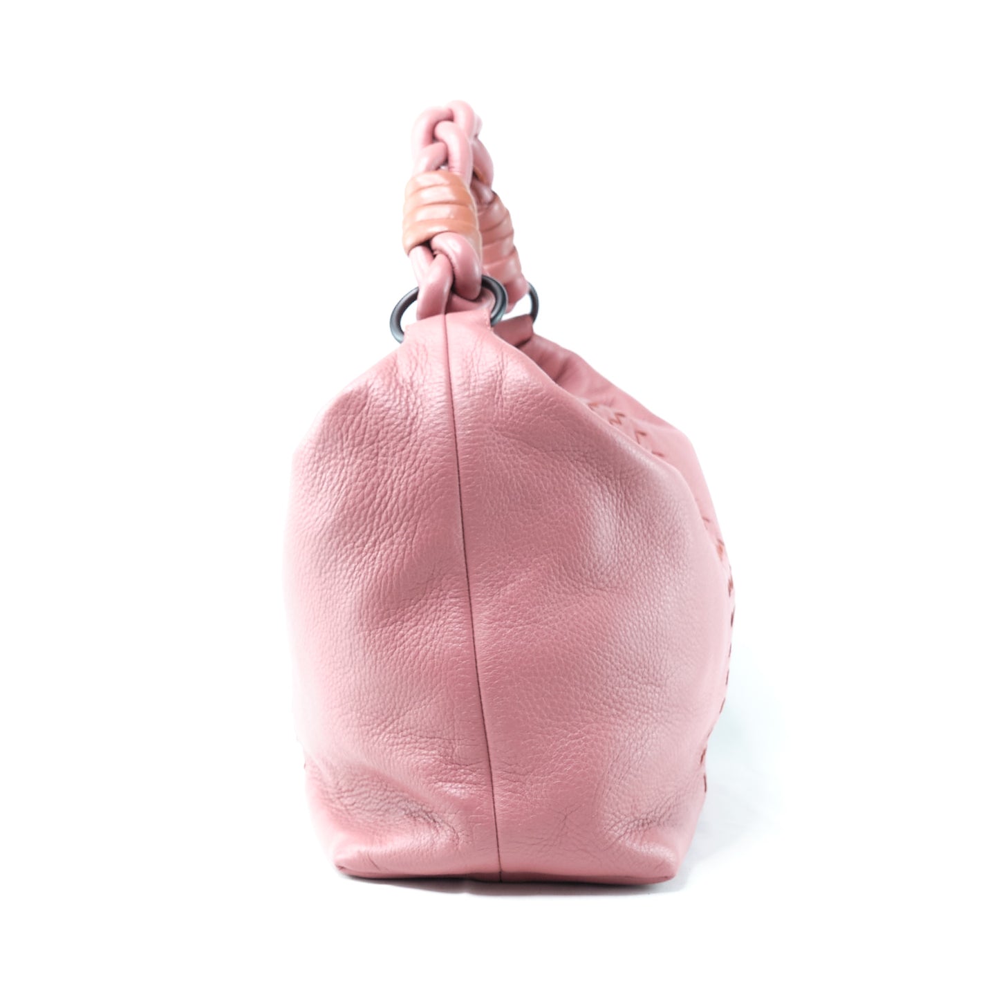 BOTTEGA VENETA Intrecciato Leather Handbag in Dusty Pink