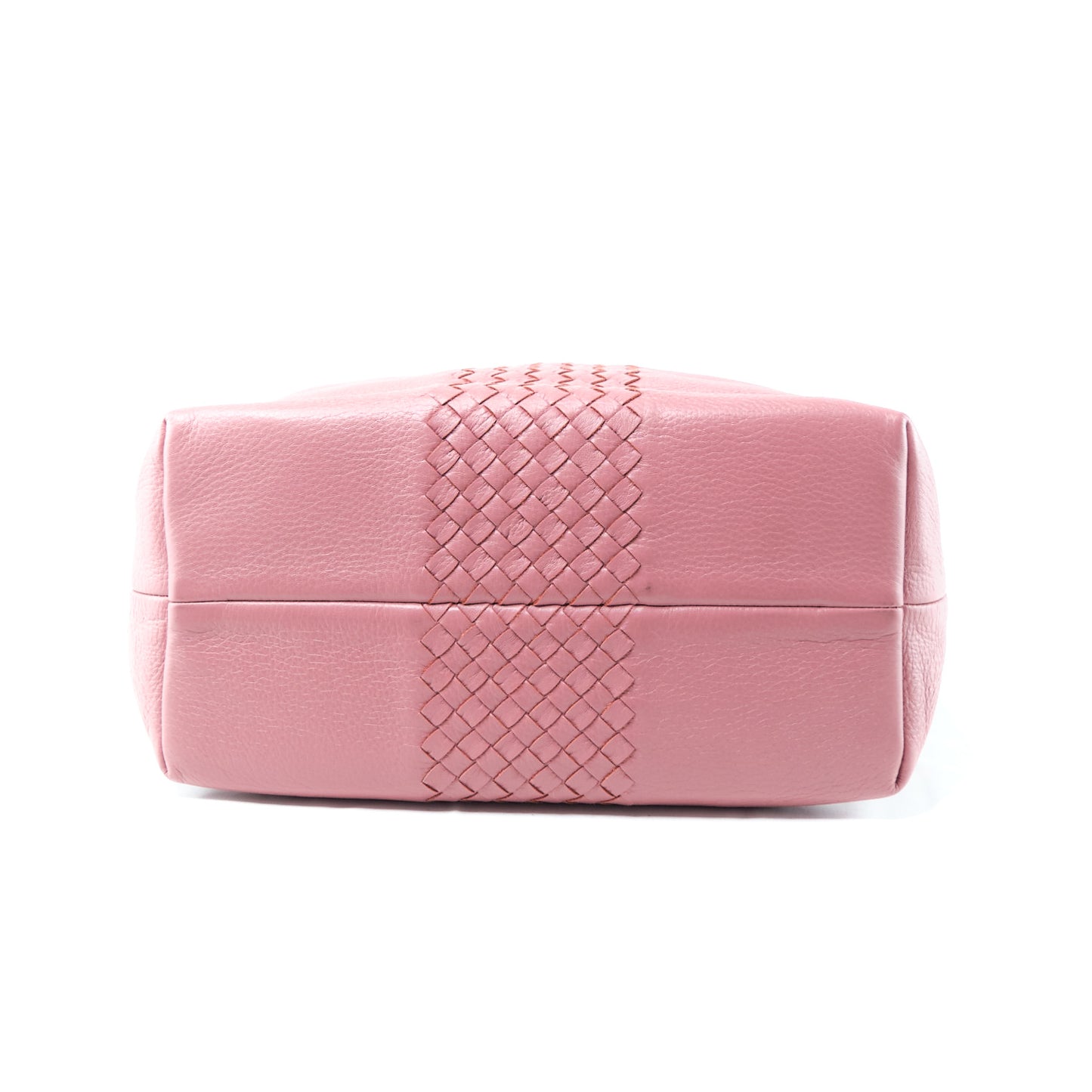 BOTTEGA VENETA Intrecciato Leather Handbag in Dusty Pink