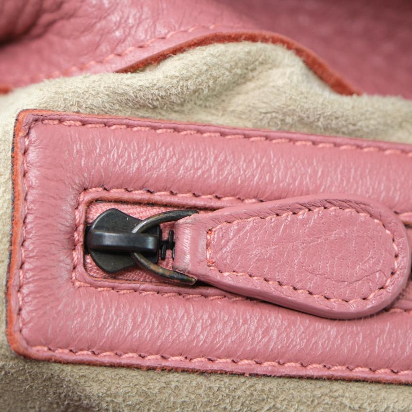 BOTTEGA VENETA Intrecciato Leather Handbag in Dusty Pink