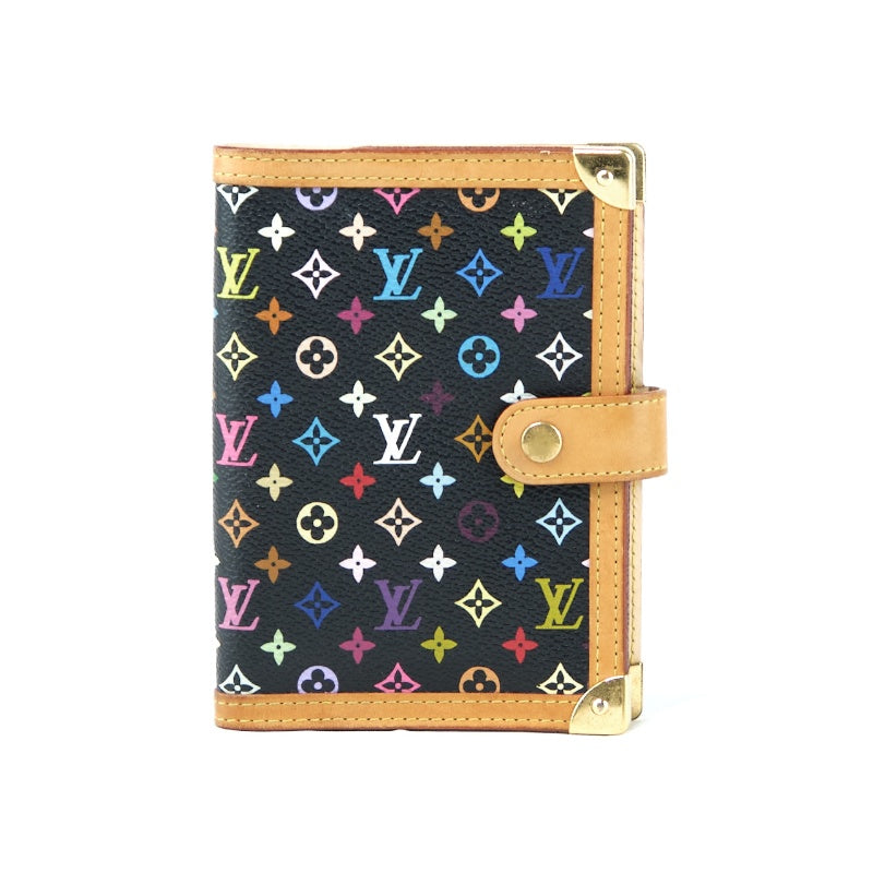 Louis Vuitton Multicolore Canvas Black Agenda Notebook (PVC Coated)