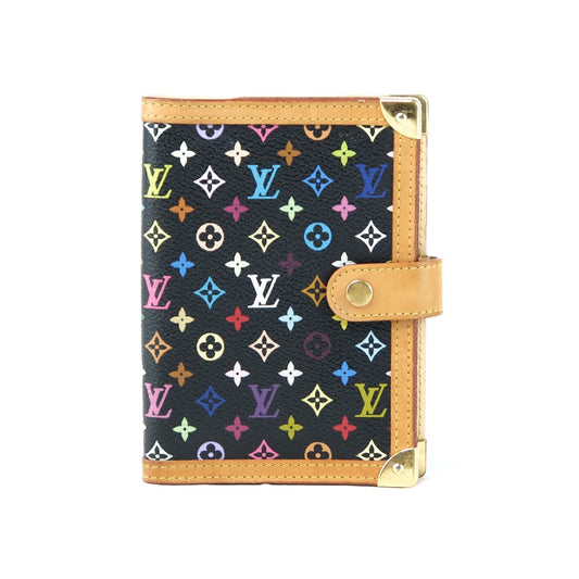 Louis Vuitton Multicolore Canvas Black Agenda Notebook (PVC Coated)
