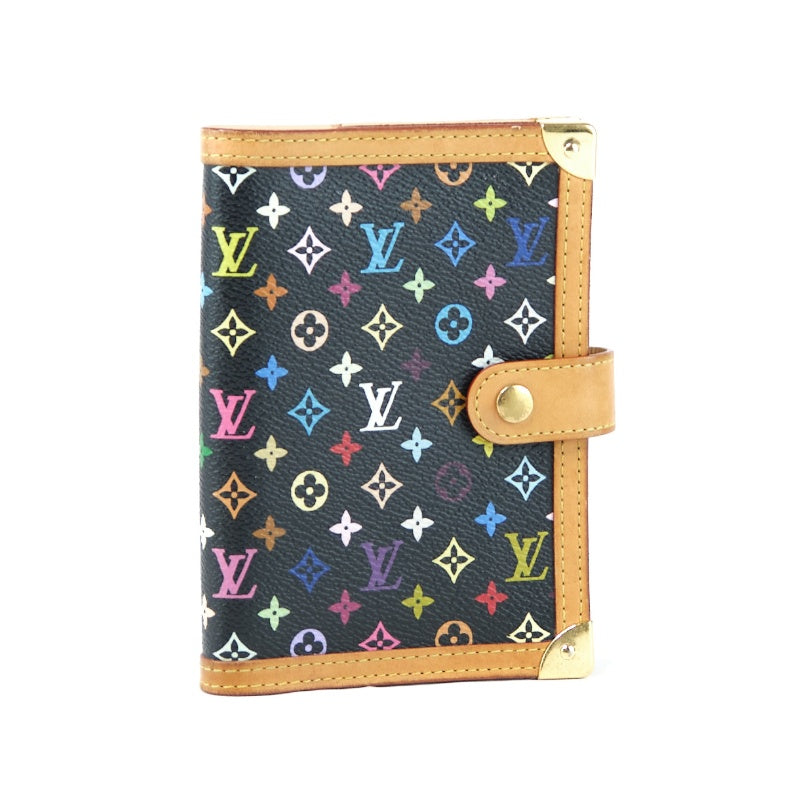 Louis Vuitton Multicolore Canvas Black Agenda Notebook (PVC Coated)