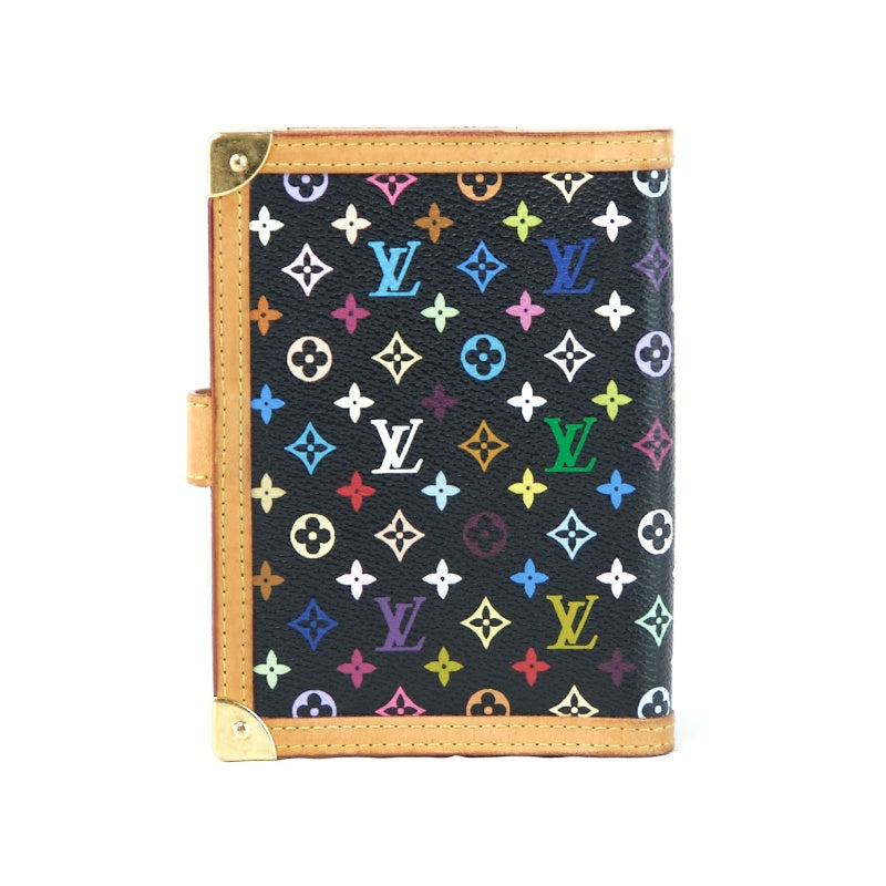 Louis Vuitton Multicolore Canvas Black Agenda Notebook (PVC Coated)
