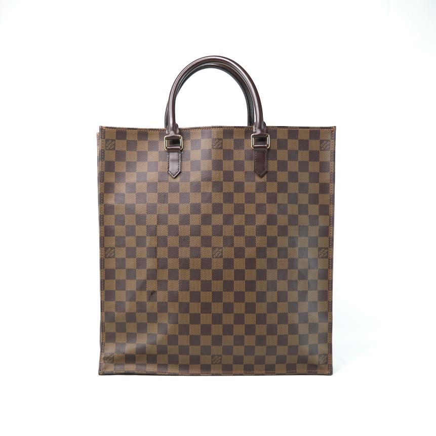 Louis Vuitton Damier Pre-Owned Sac Plat Tote Bag  PVC Music Sheet Bag Handbag