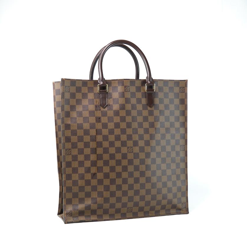Louis Vuitton Damier Pre-Owned Sac Plat Tote Bag  PVC Music Sheet Bag Handbag