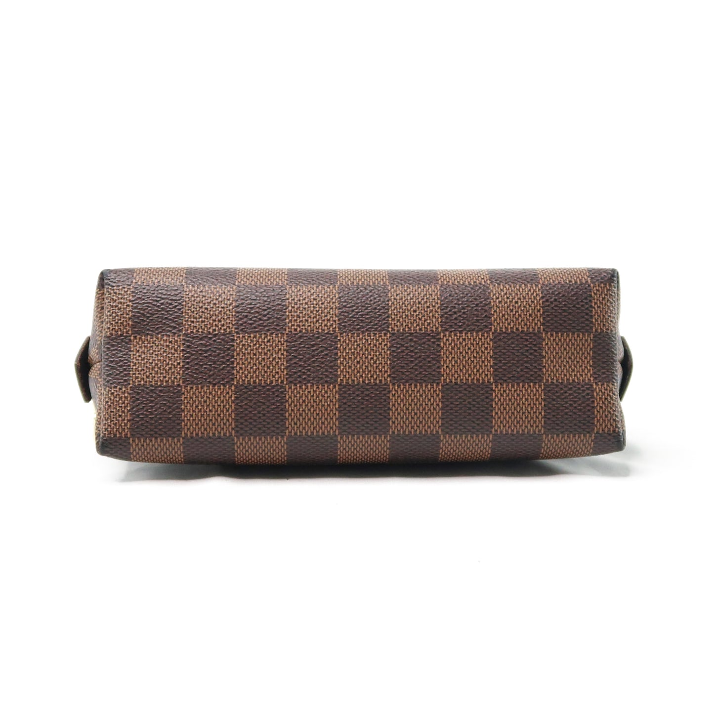 Louis Vuitton Damier Pochette Cosmetic Brown Checkered PVC Half-Moon Toiletry & Makeup Clutch Bag