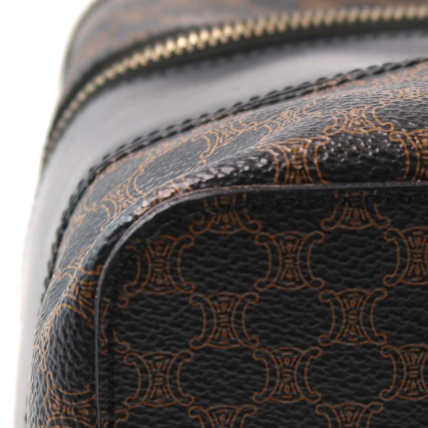 CELINE Macadam Handbag, Brown & Black, PVC (Box Style)