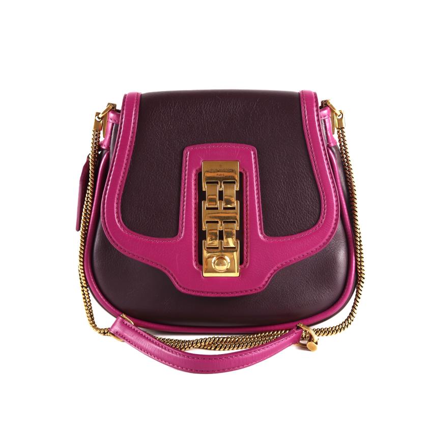LOUIS VUITTON Trapezio Suhari Shoulder Bag, Prune Art Deco Pattern, Purple Color Block, Limited Edition, Gold Hardware, Includes Box