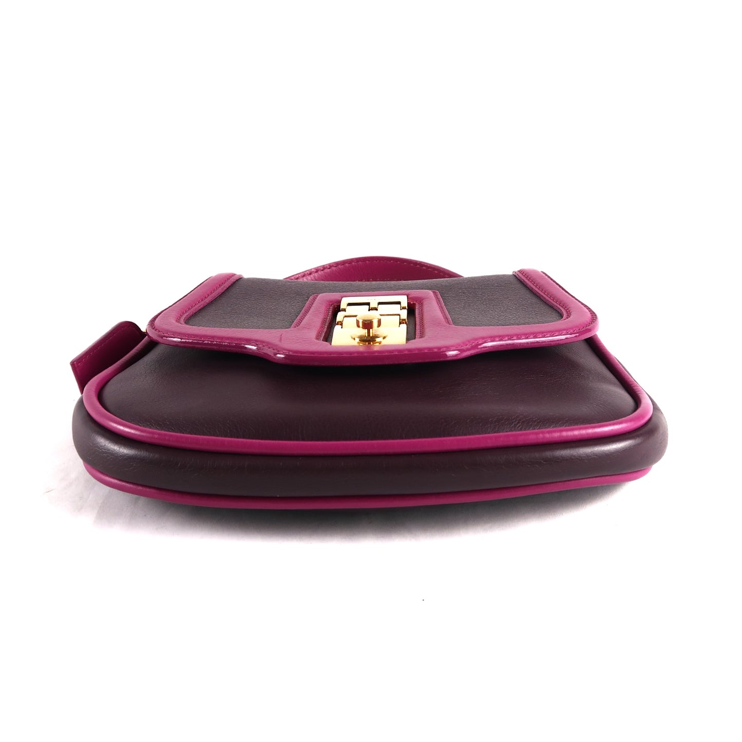 LOUIS VUITTON Trapezio Suhari Shoulder Bag, Prune Art Deco Pattern, Purple Color Block, Limited Edition, Gold Hardware, Includes Box