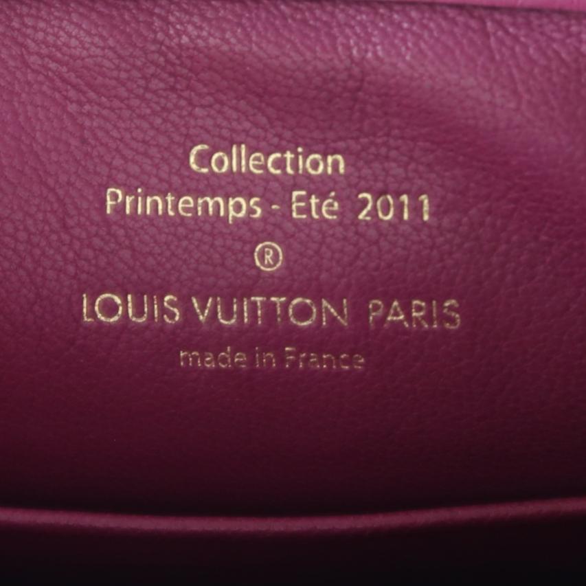 LOUIS VUITTON Trapezio Suhari Shoulder Bag, Prune Art Deco Pattern, Purple Color Block, Limited Edition, Gold Hardware, Includes Box