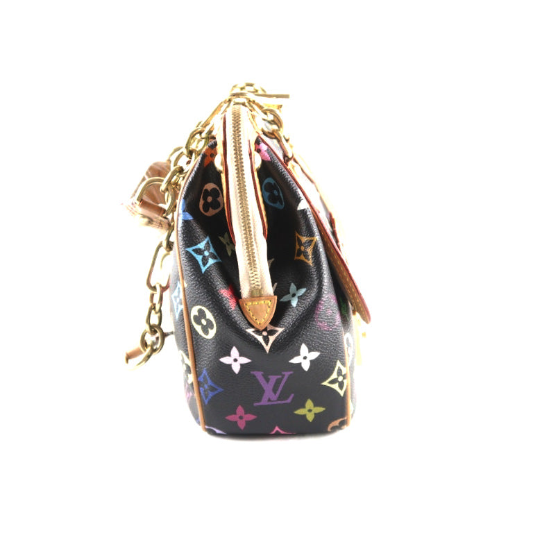 LOUIS VUITTON (LV) Multicolor Graceful Handbag, Black Tri-Color PVC, Peacock Limited Edition