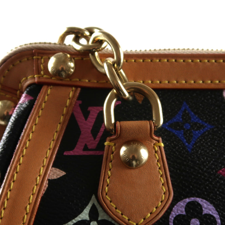 LOUIS VUITTON (LV) Multicolor Graceful Handbag, Black Tri-Color PVC, Peacock Limited Edition