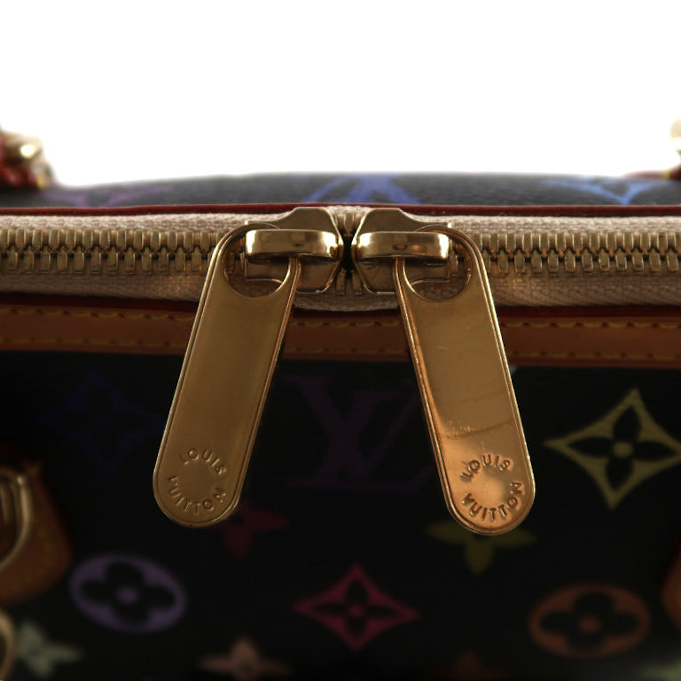 LOUIS VUITTON (LV) Multicolor Graceful Handbag, Black Tri-Color PVC, Peacock Limited Edition